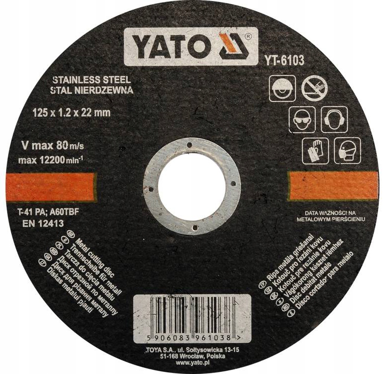 

Yato Tarcza Do Cięcia Metalu 125x1.2x22mm