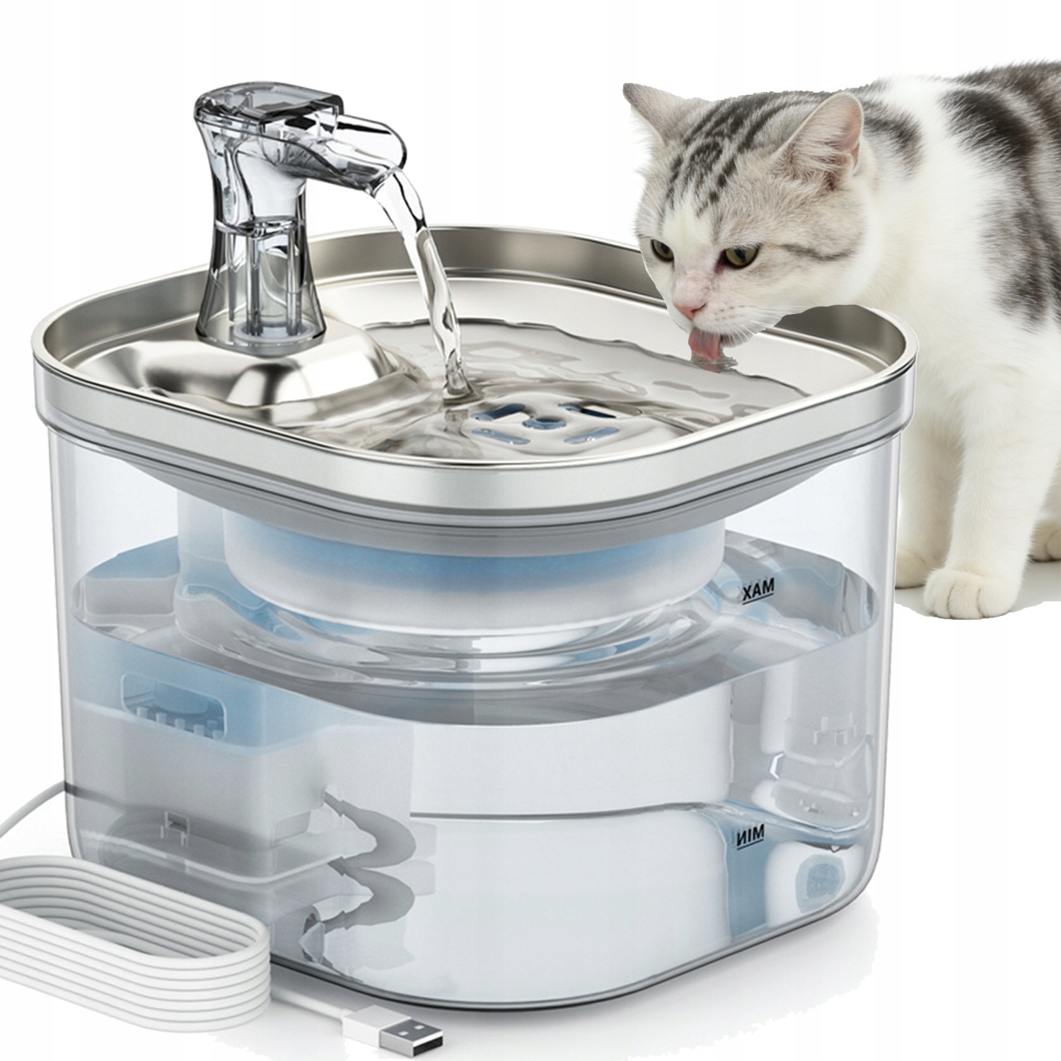 Levně Automatický Dávkovač Vody Pro Kočky S Inteligentní Regulací Teploty