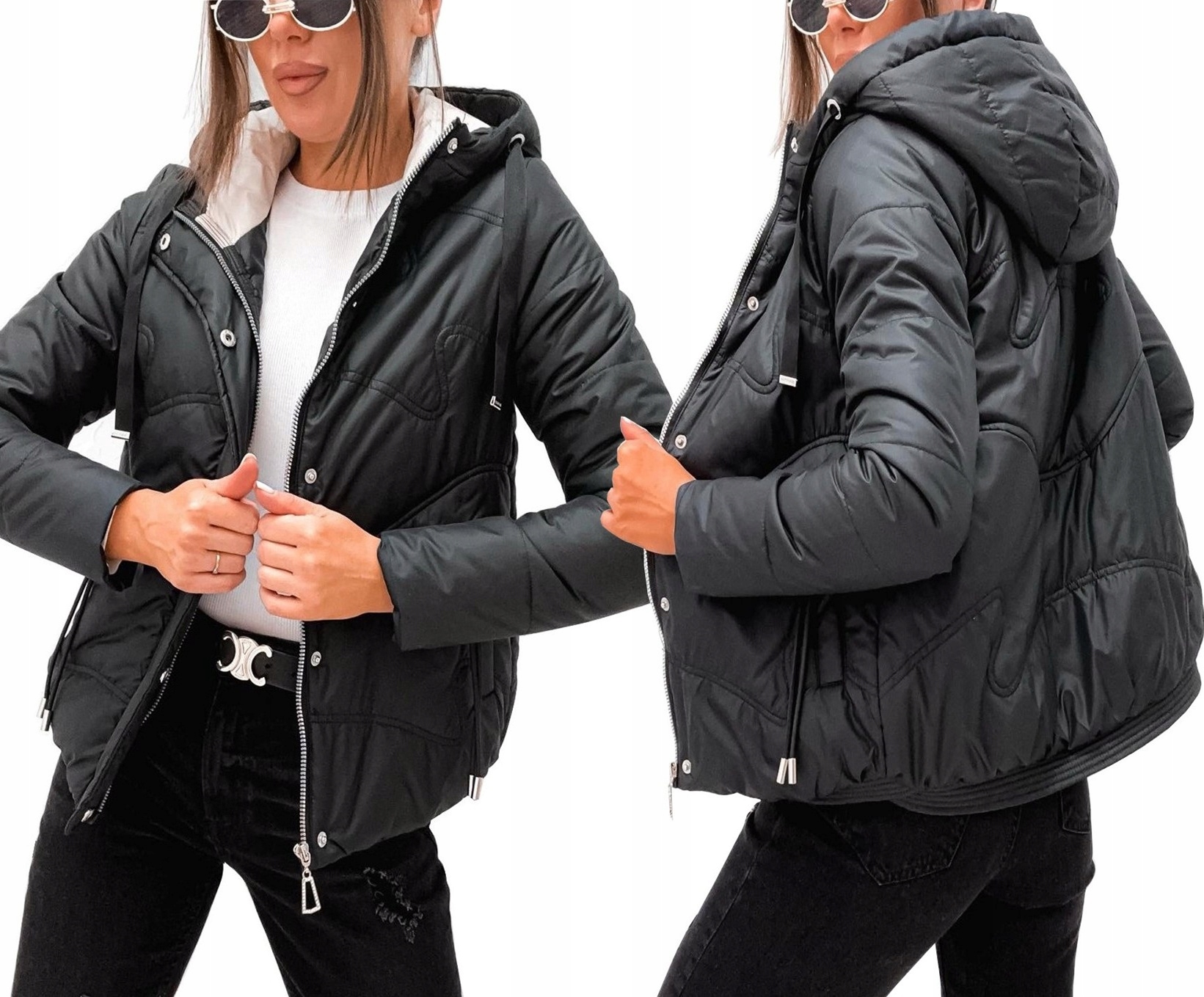 Wiosenna Kurtka Pikowana Damska