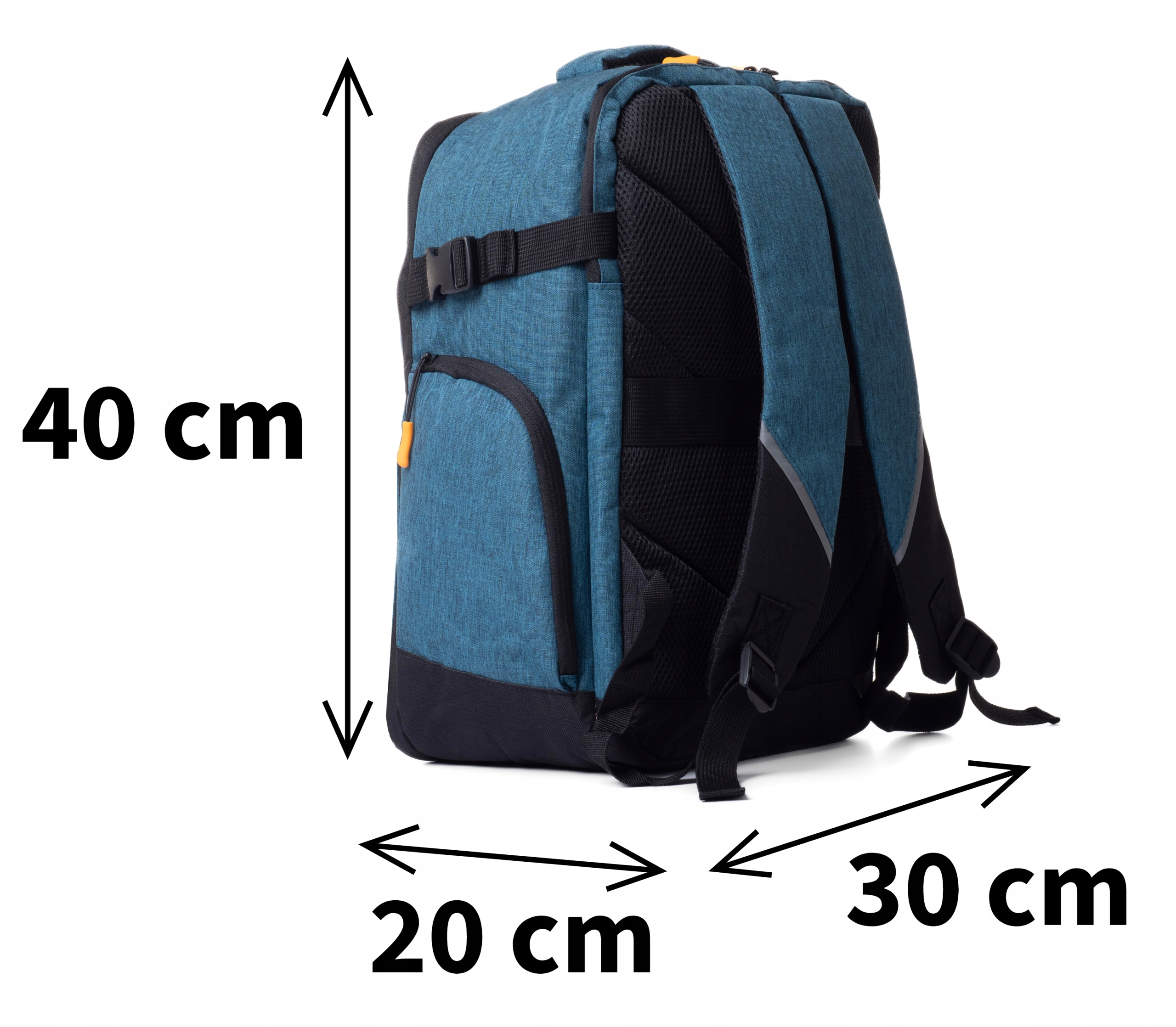 Bagaż podręczny plecak podróżny torba do samolotu 40X30X20 Cechy dodatkowe wodoodporność z miejscem na laptopa