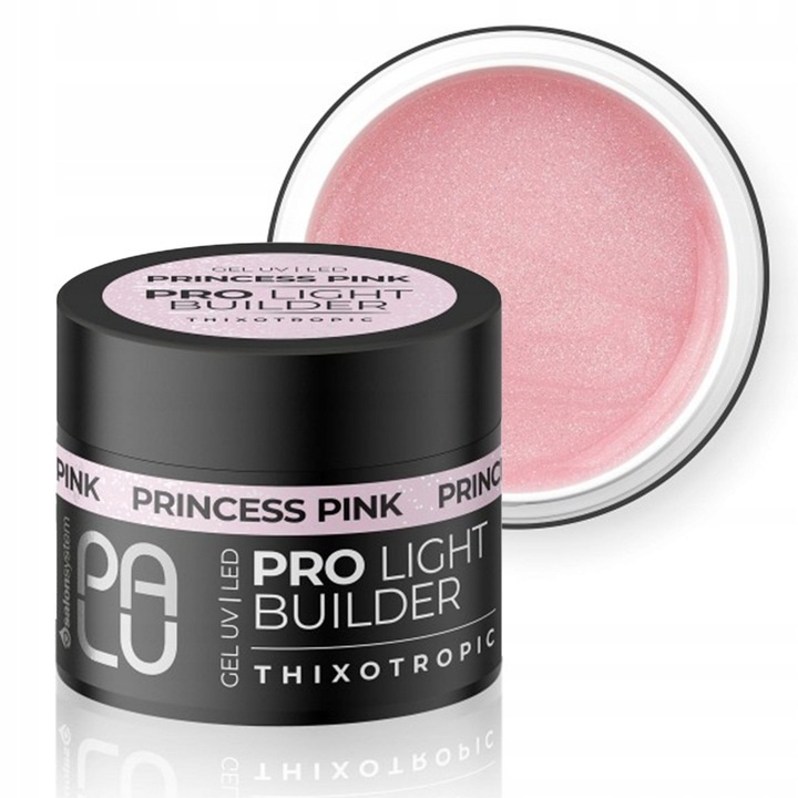 Palu Pro Light Builder Stavební Gel s částicemi princeznovské Pink 90g