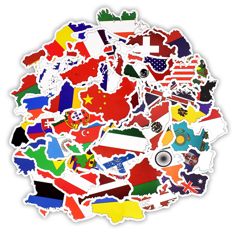 

Wlepy Sticker Bomb Naklejki MIX Kraje Świata 50szt