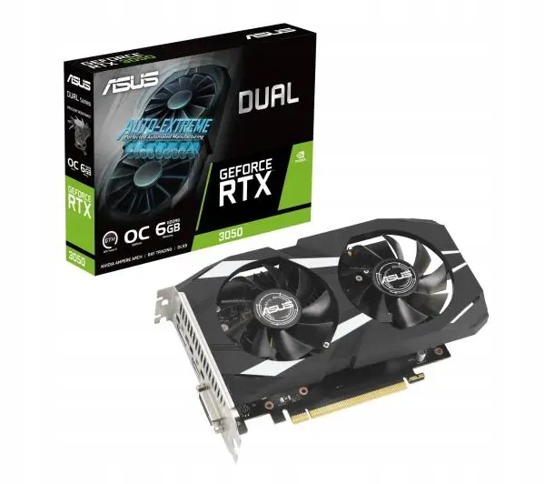 Karta graficzna Asus Dual GeForce Rtx 3050 Oc Edition 6GB GDDR6 128bit Dlss
