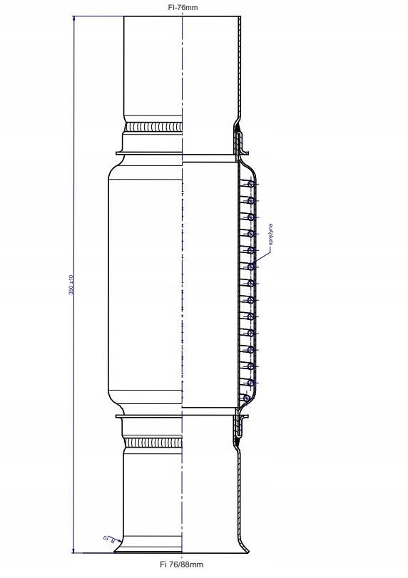 00-B2068 - Гибкая муфта глушителя AL155806. John Deere A