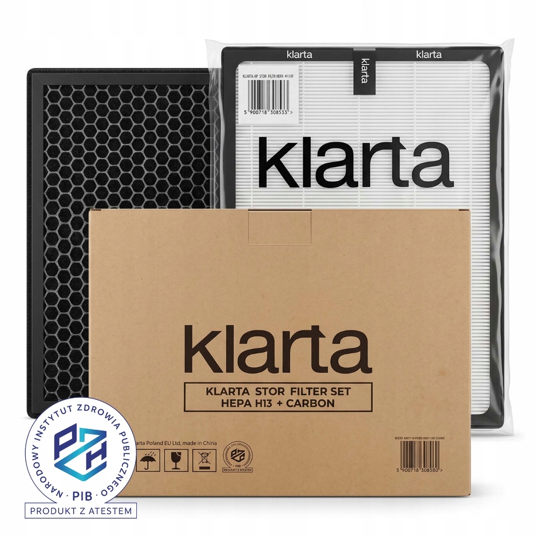 Sada originálních filtrů H13 Ef 99.97% pro Klarta Stor 3/2/1