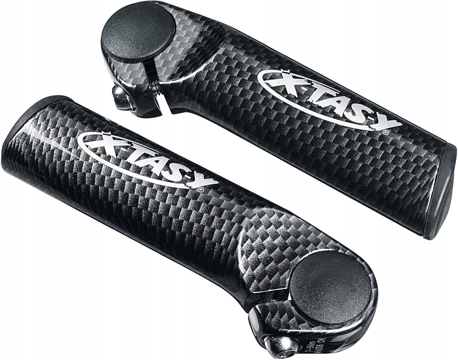 Rogi Rowerowe XtasY Ergo Bar Ends 120 mm 22,2 mm Aluminiowe Carbon Look
