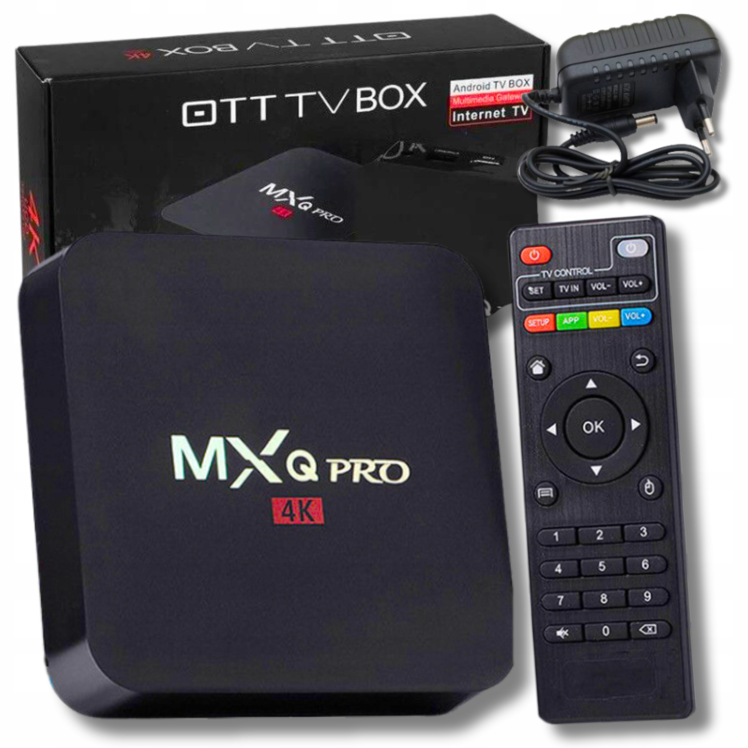 SMART TV BOX 8GB NETFLIX 4K DEKODER ANDROID TV ZESTAW Sklep, Opinie