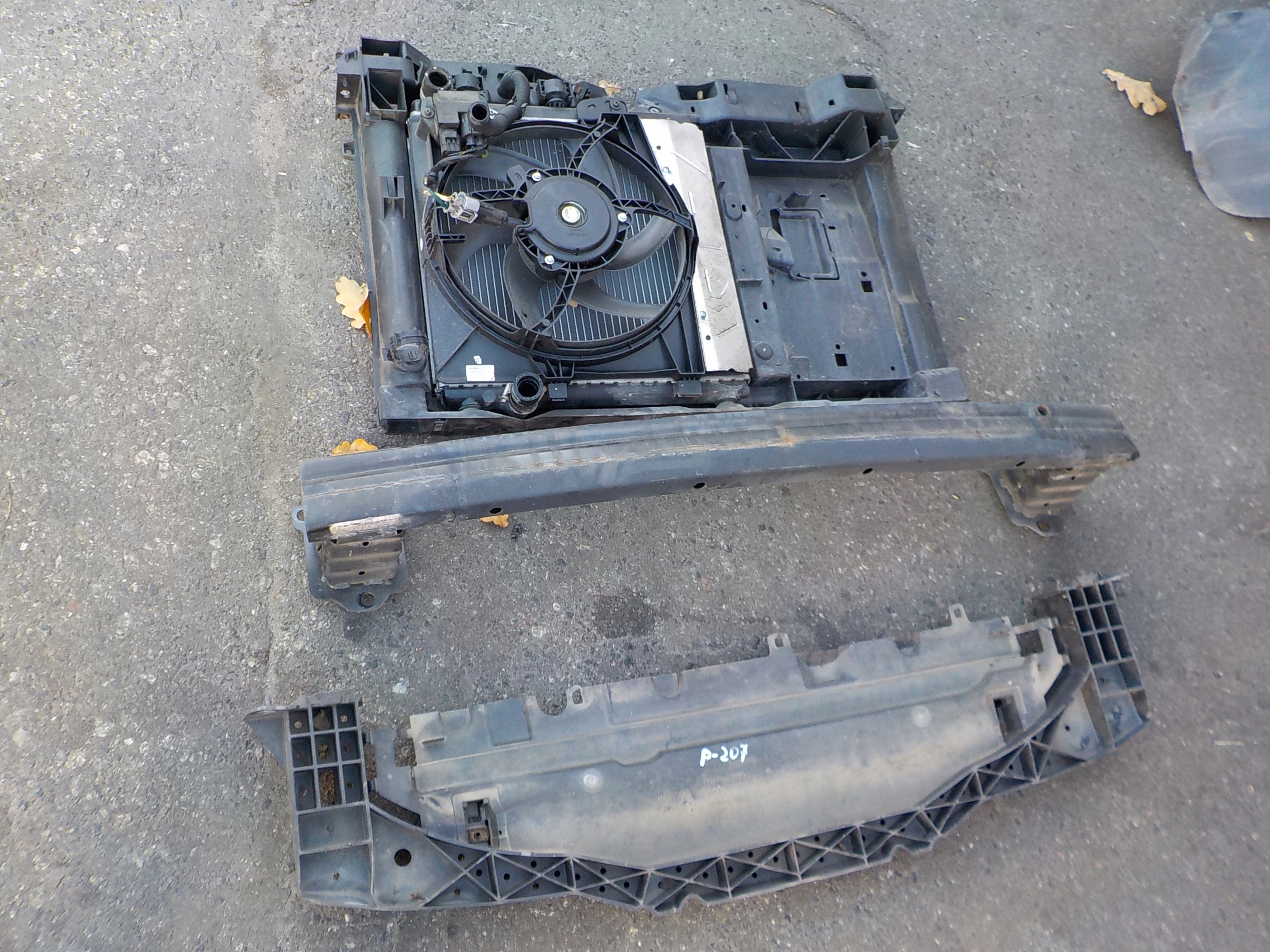 bar, wall front radiator komplet peugeot 207 1,4 hdi