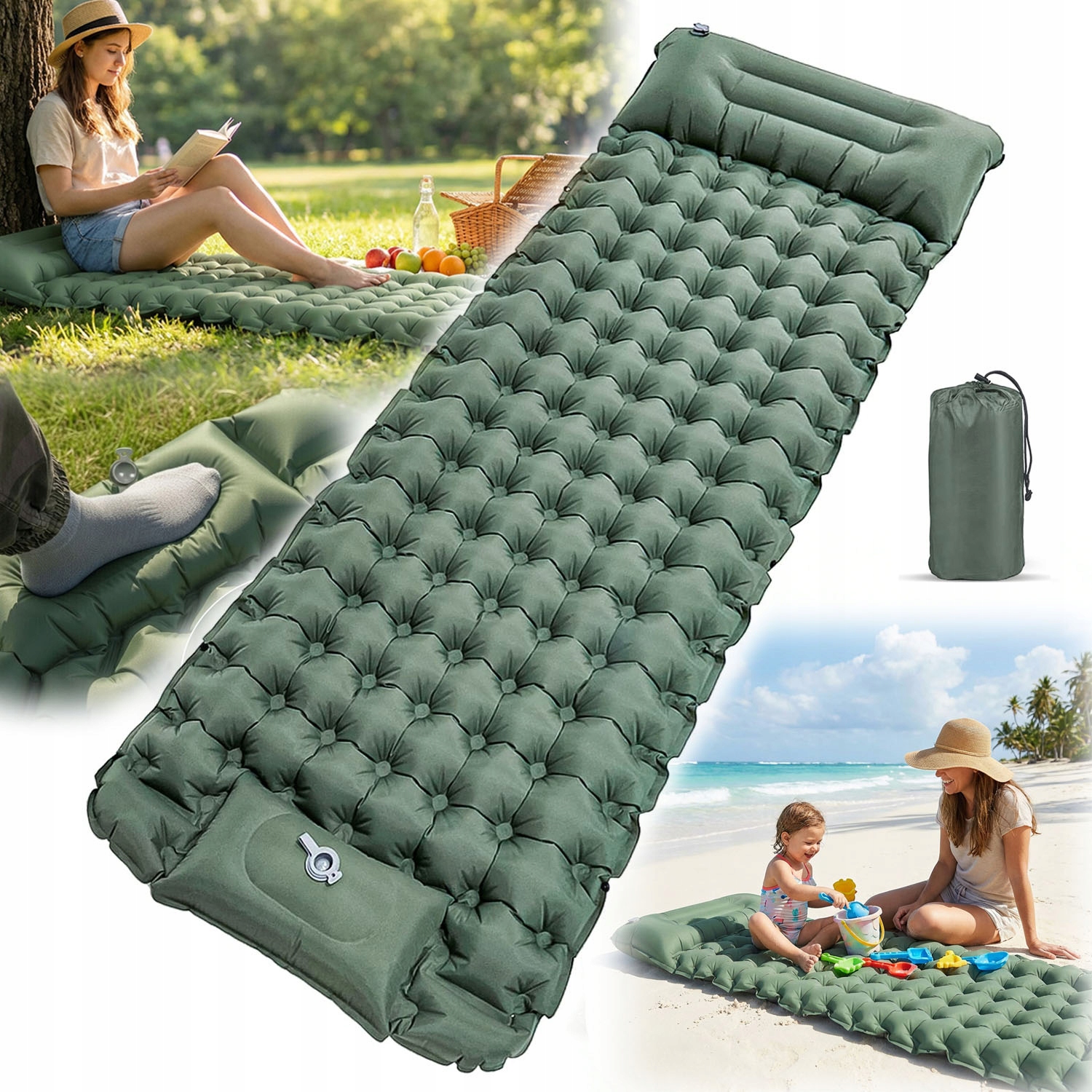 Materac Samopompujący Najlepszy Na Kemping Turystykę Podróże 200X66 CM