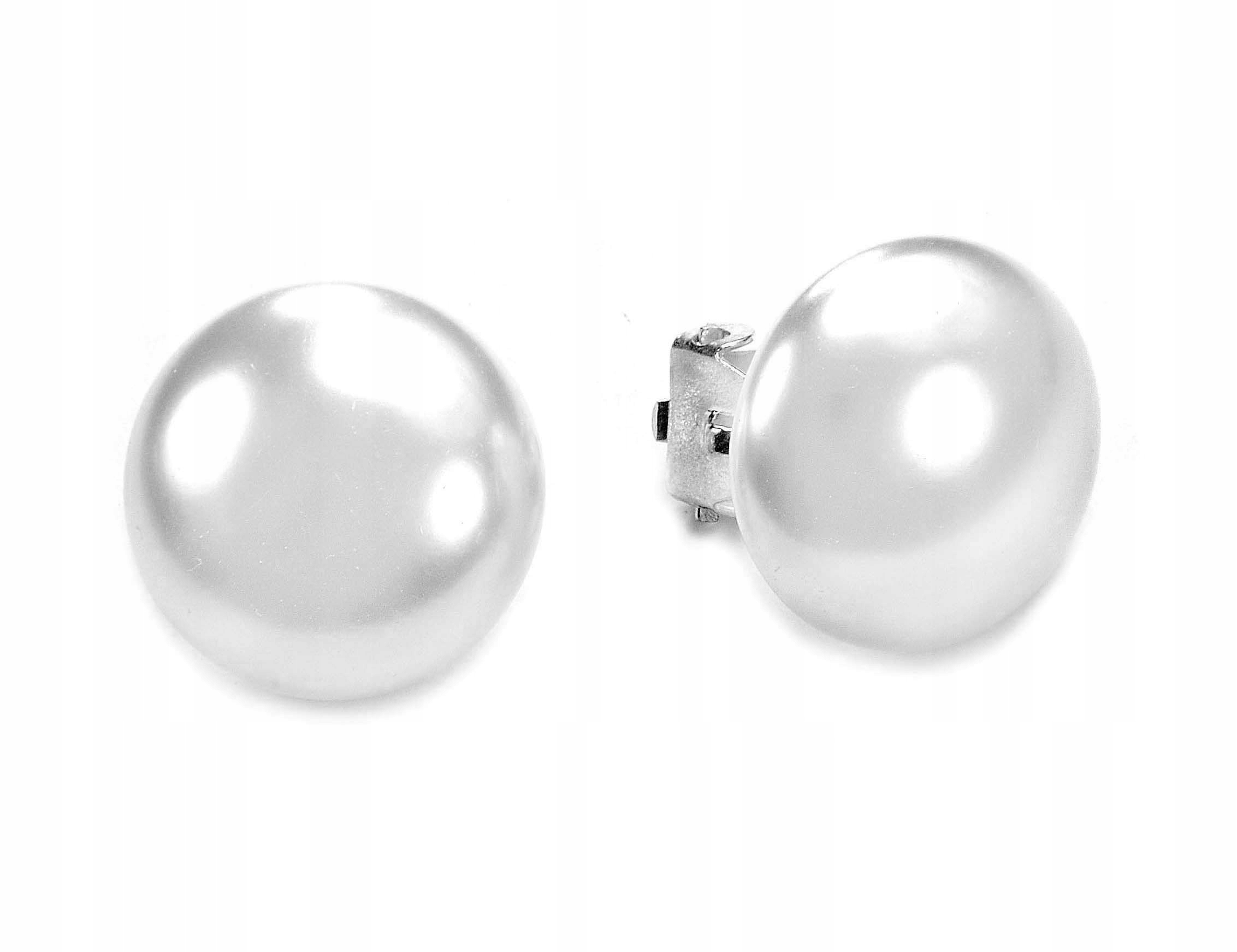 Klipsy białe perłowe okrągłe perły różne kolory CZESKIE JABLONEX klasyczne Marka Inna marka