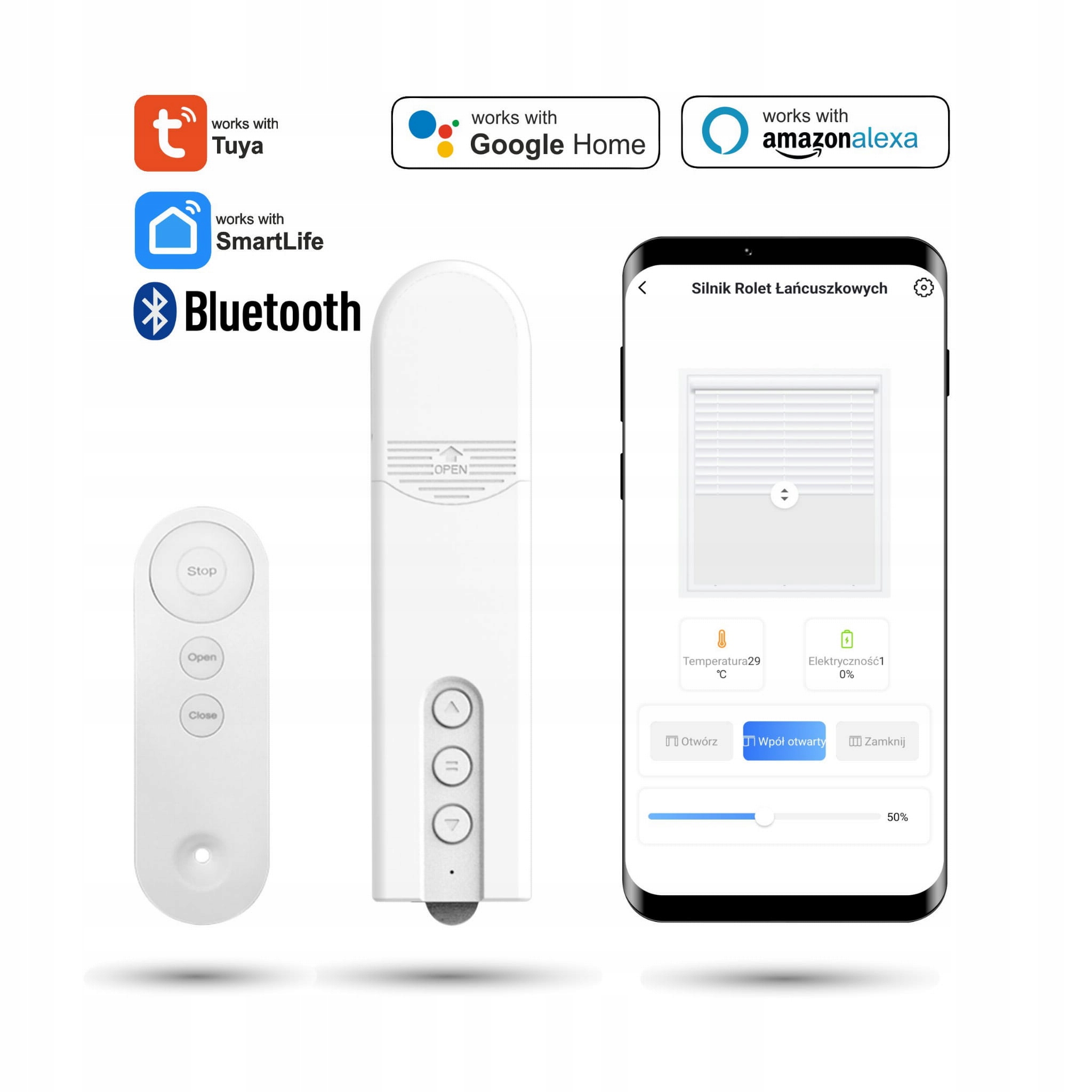 Ovládač Motor pre retiazkové rolety s diaľkovým ovládaním Bluetooth Tuya