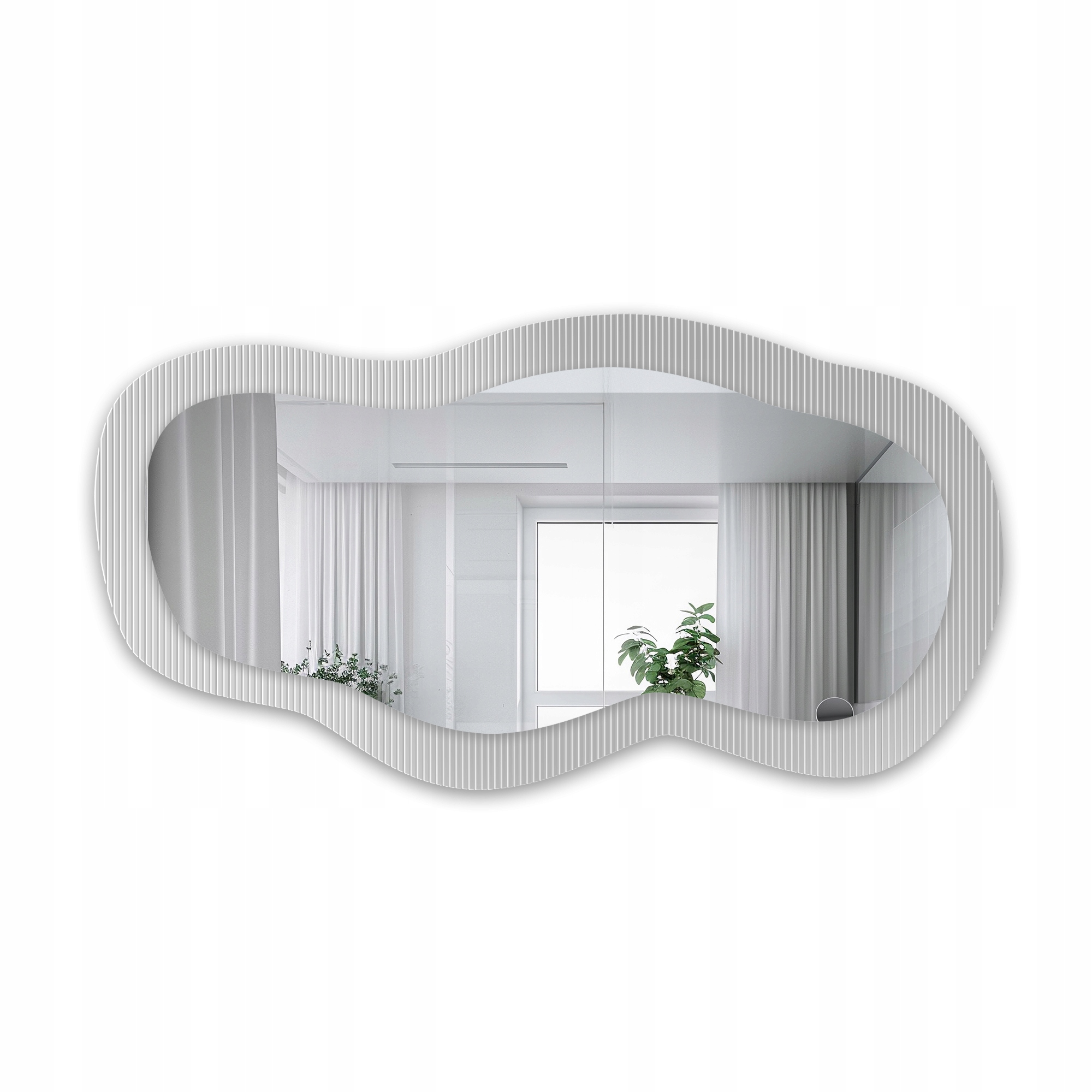 Zrcadlo nepravidelné Luxora Glasori na ornamentálním skle 100x52 cm