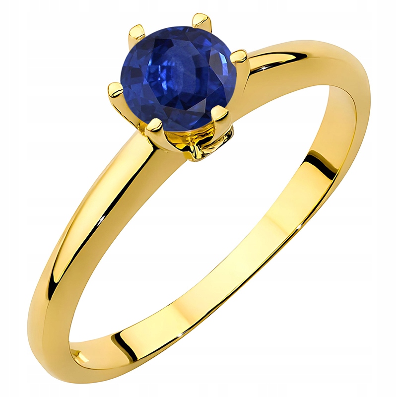 Krásný Zlatý Prstýnek pr. 585 se Safírem 0,50 ct