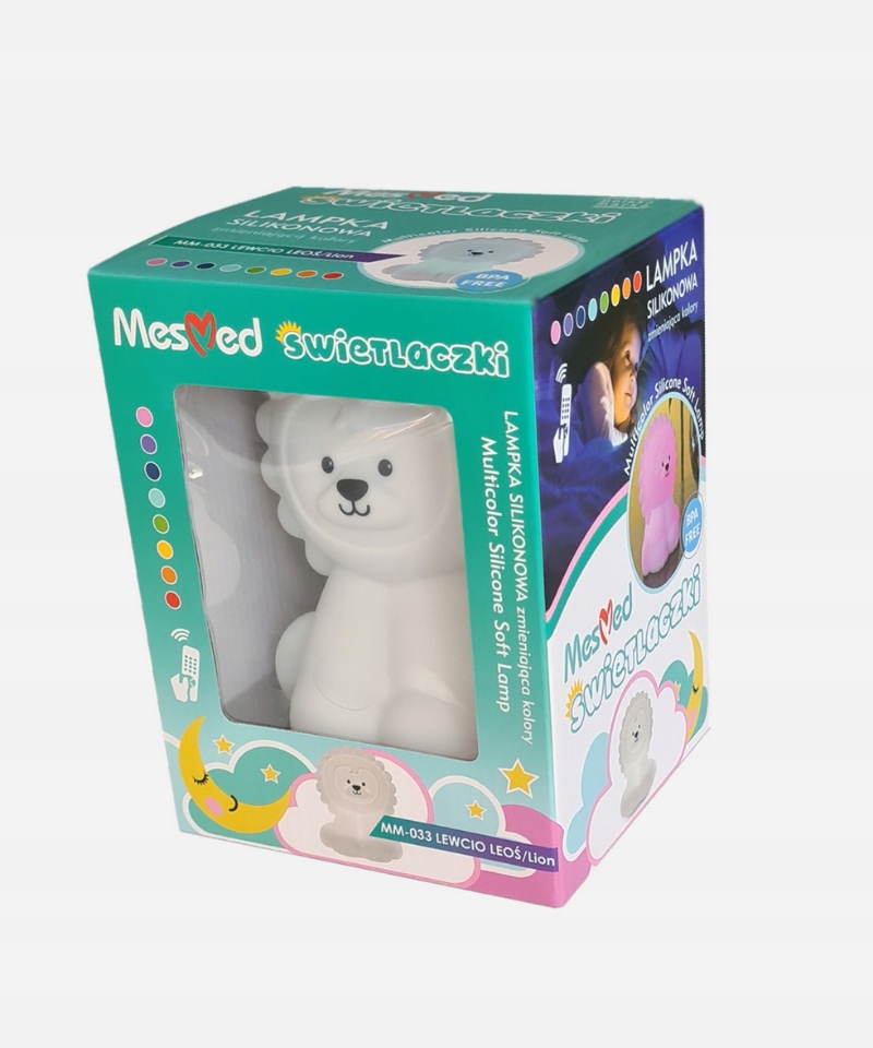 MESMED LAMPKA SILIKONOWA ŚWIETLACZEK LEWCIO LEOŚ