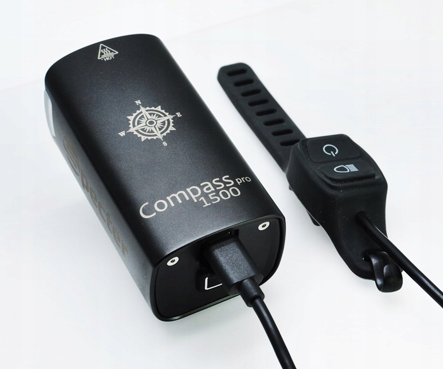 Lampka rowerowa oświetlenie Specter Compass 1500lm Rodzaj przednie