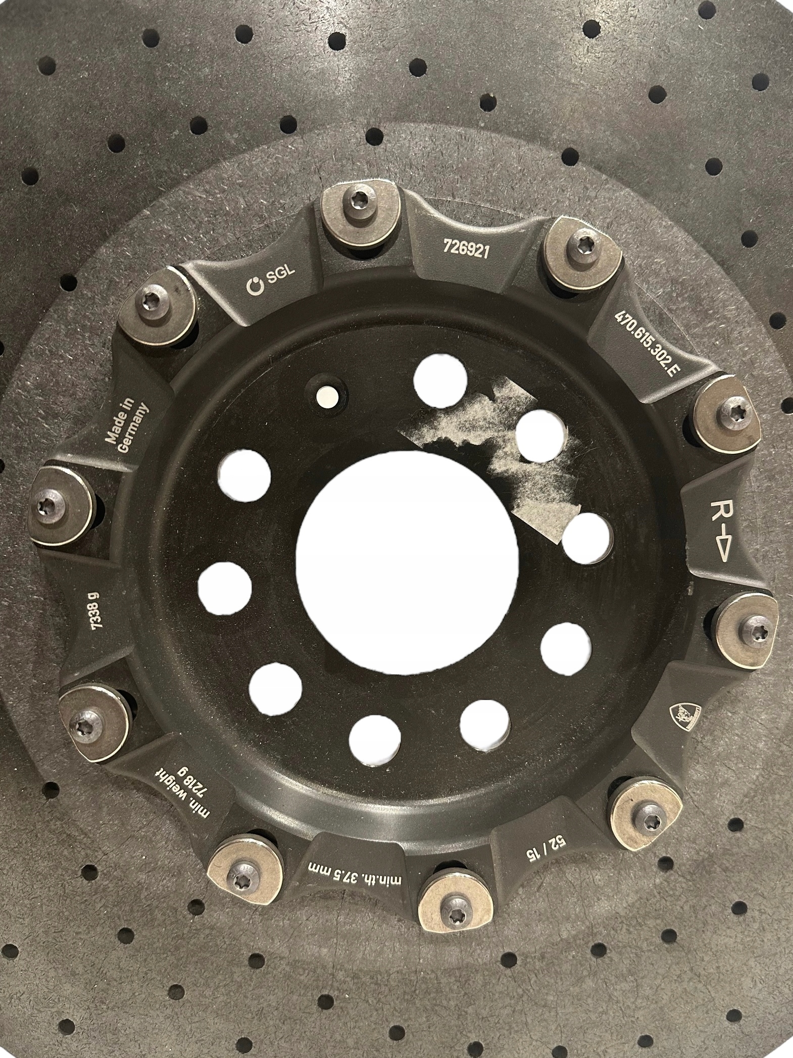 LAMBORGHINI AVENTADOR CENTENARIO predná kotúč brake disc RH 470615302E
