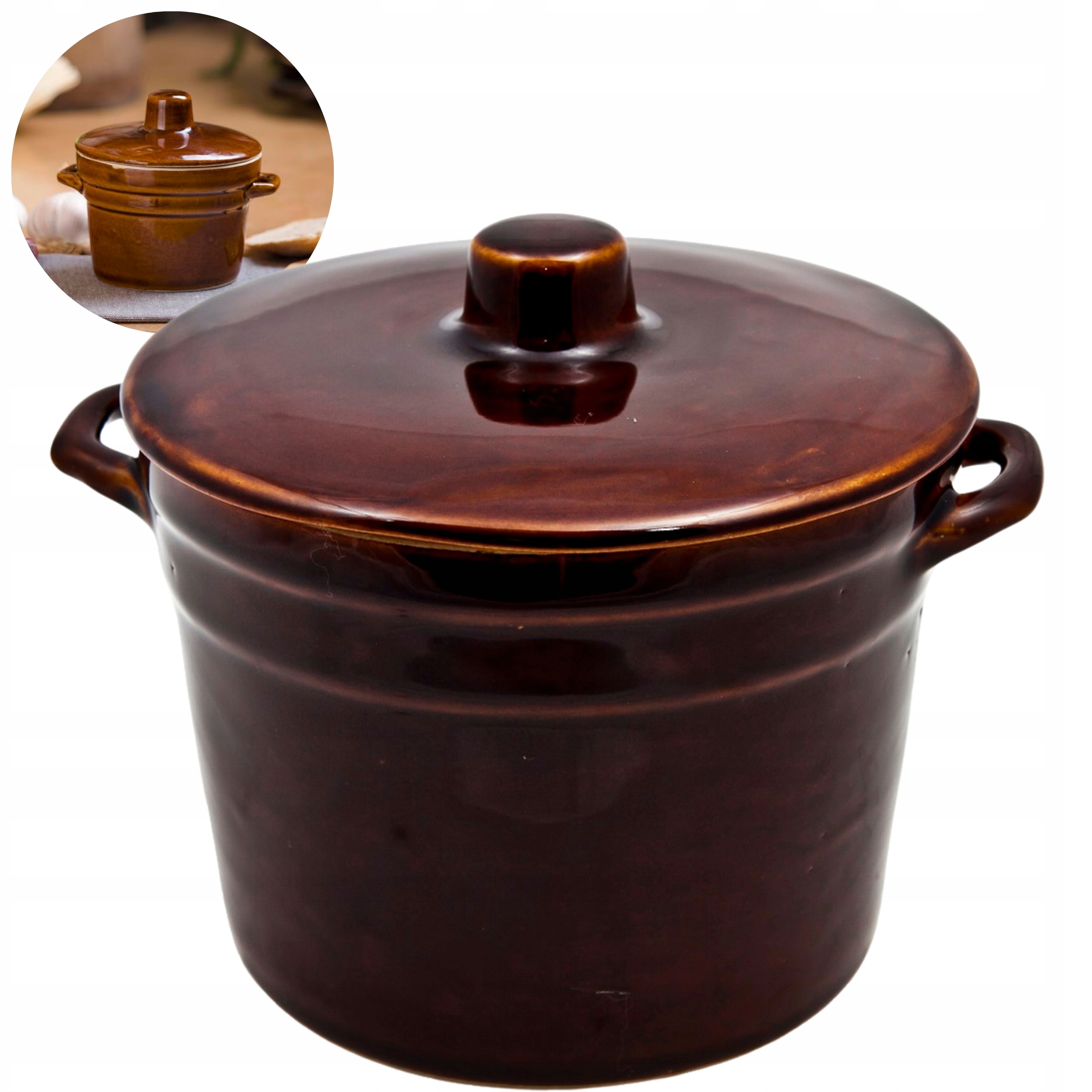 GARNEK KAMIONKOWY NA SMALEC MIĘSO SAŁATKĘ ZUPĘ OGÓRKI Z POKRYWKĄ 6L GAR