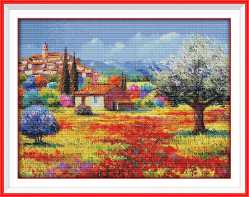 Křížková výšivka počítaná sada (kanva, mulina)