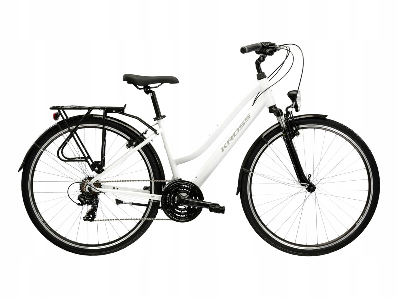 Rower trekkingowy Kross Trans 1.0 rama 17 cali koło 28" biały