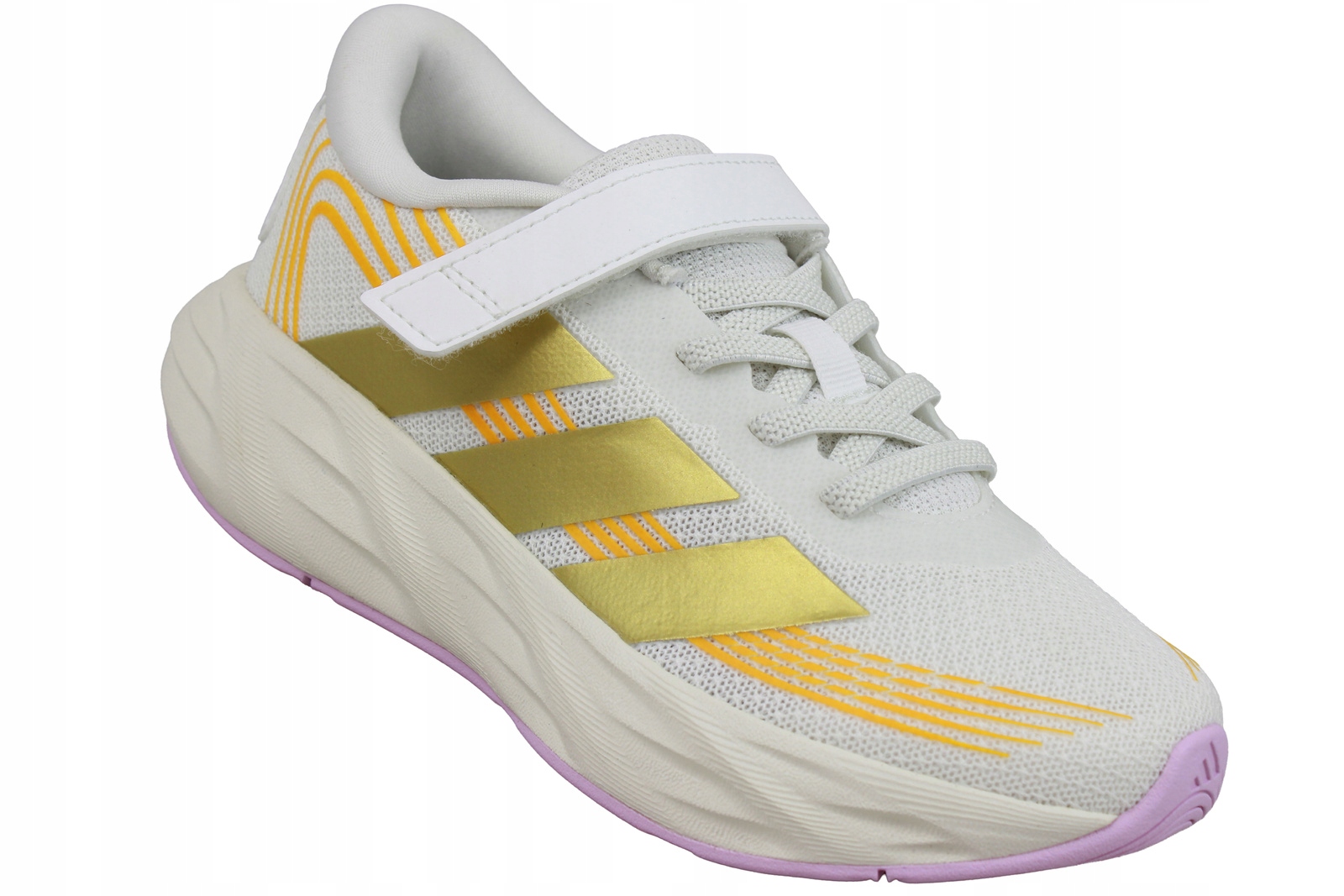 Buty Adidas Galaxy 8 El C KI4050 Białe Dziecięce Rzepy Lekkie Na W-f