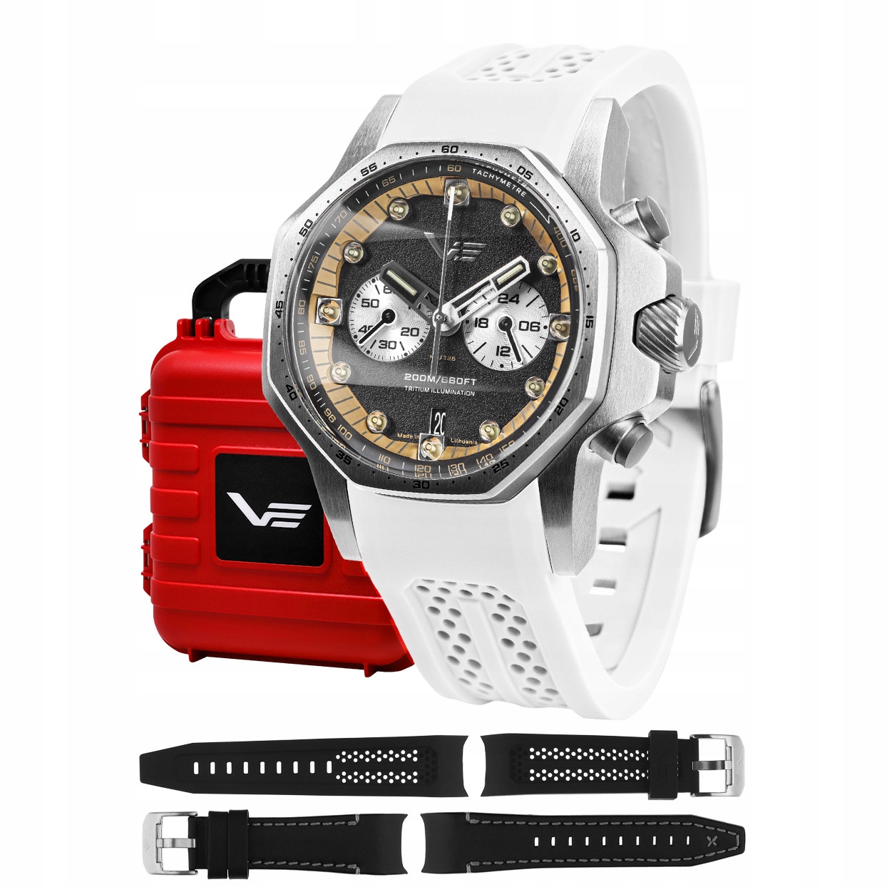 Pánské Hodinky Vostok Europe VK64-640A698SW bílý pásek