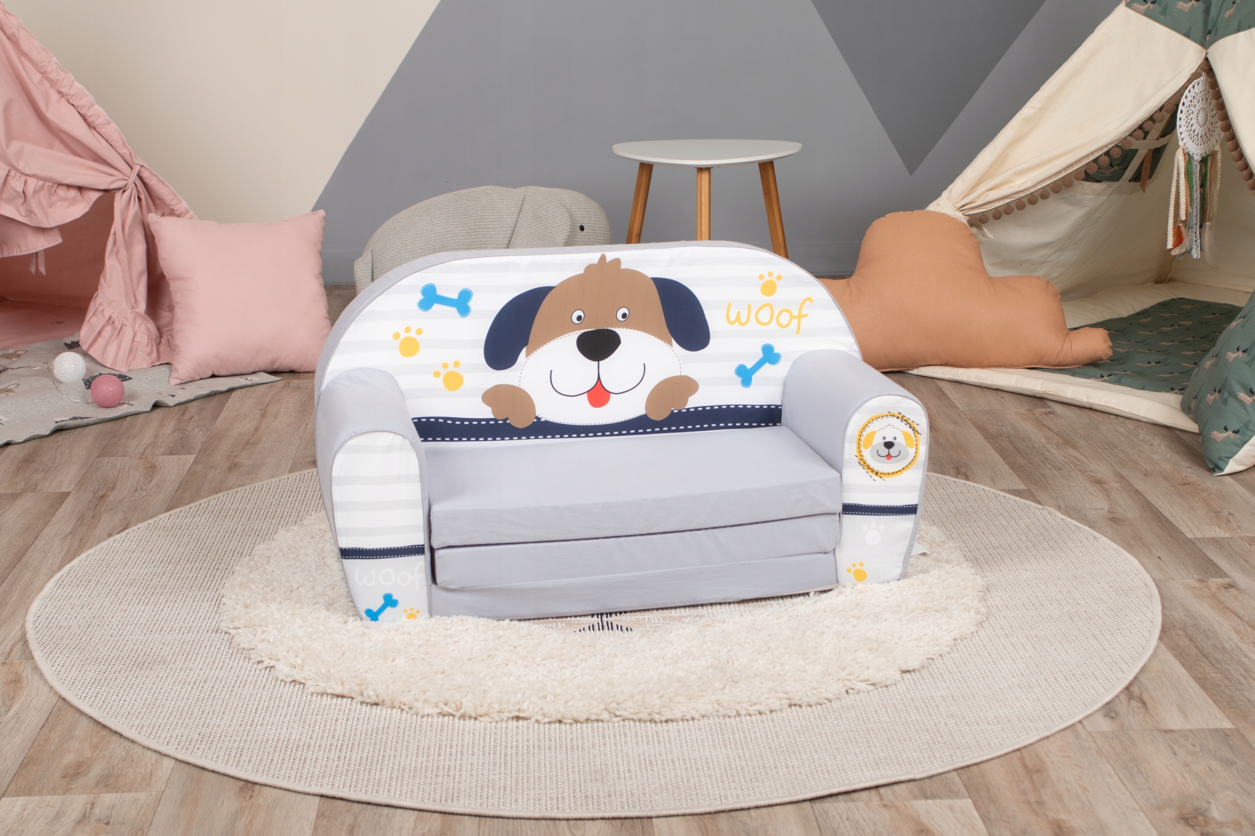 SOFA Z PIANKI ROZKŁADANA DLA DZIECKA DZIECI PIANKOWA DO ZABAWY NA PREZENT Płeć chłopcy unisex