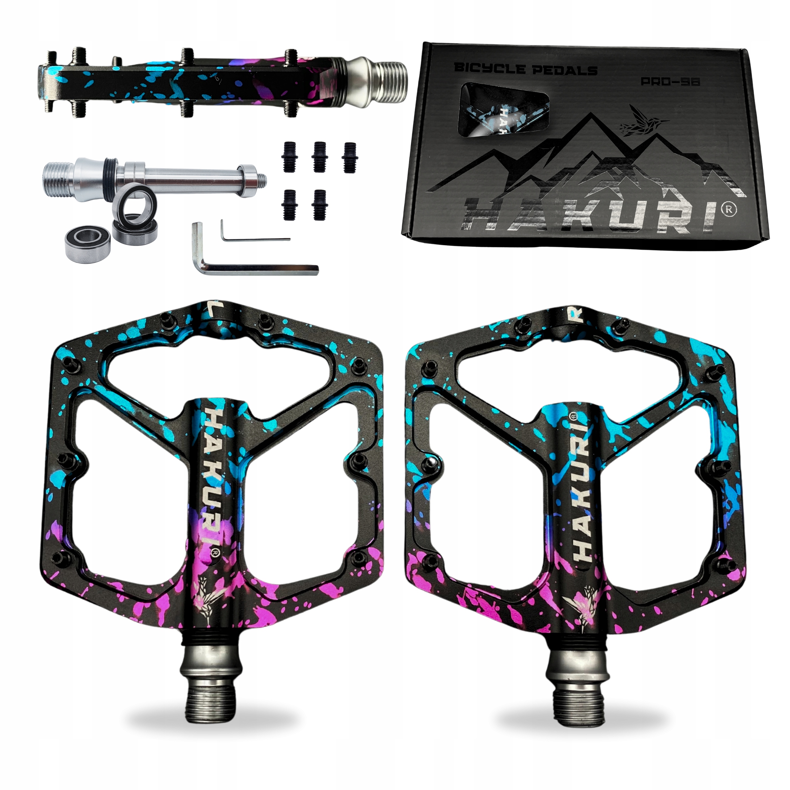 Pedały Aluminiowe Platformowe Pedały rowerowe Lekkie Wytrzymałe 3 łożyska