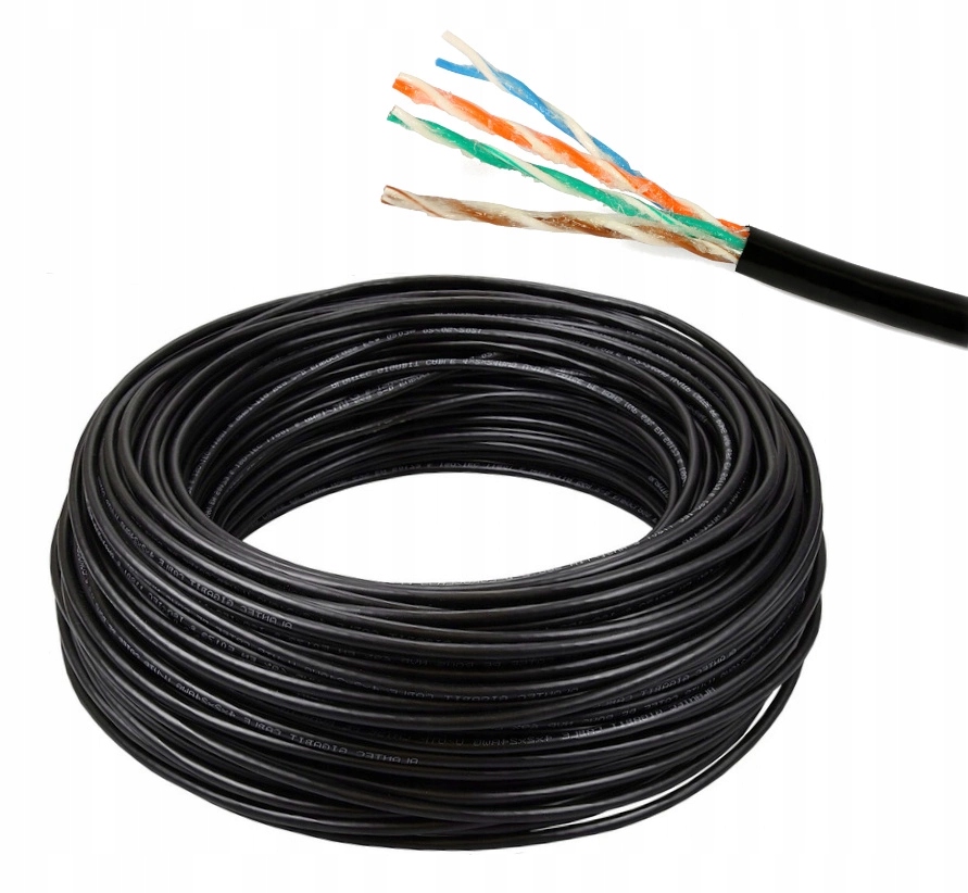 Kabel Internetowy Utp Kategoria 5E Żelowana Skrętka Ziemna 55 Metrów