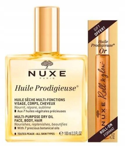 Nuxe Prodigieuse suchy olejek 100ml Or olejek z drobinkami Roll-on 8ml