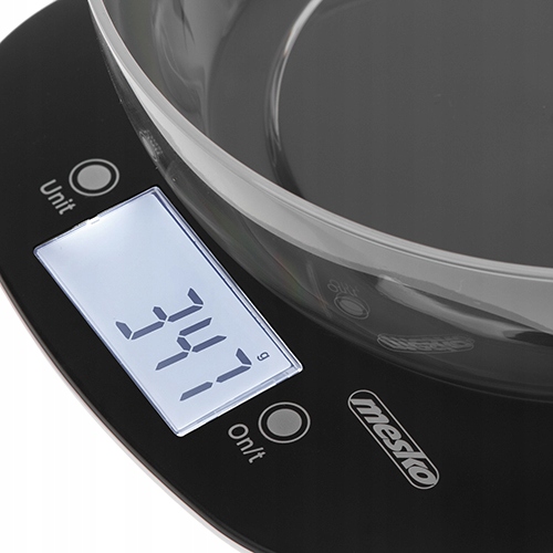 Waga kuchenna z misą MS 3179 Black 5kg LCD 1g dokładność