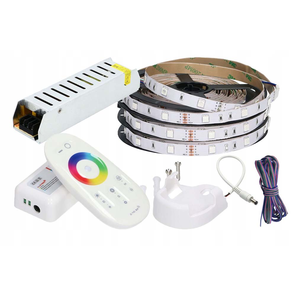 

Ledy do pokoju z pilotem 20m Led 5050 RGB+Biały