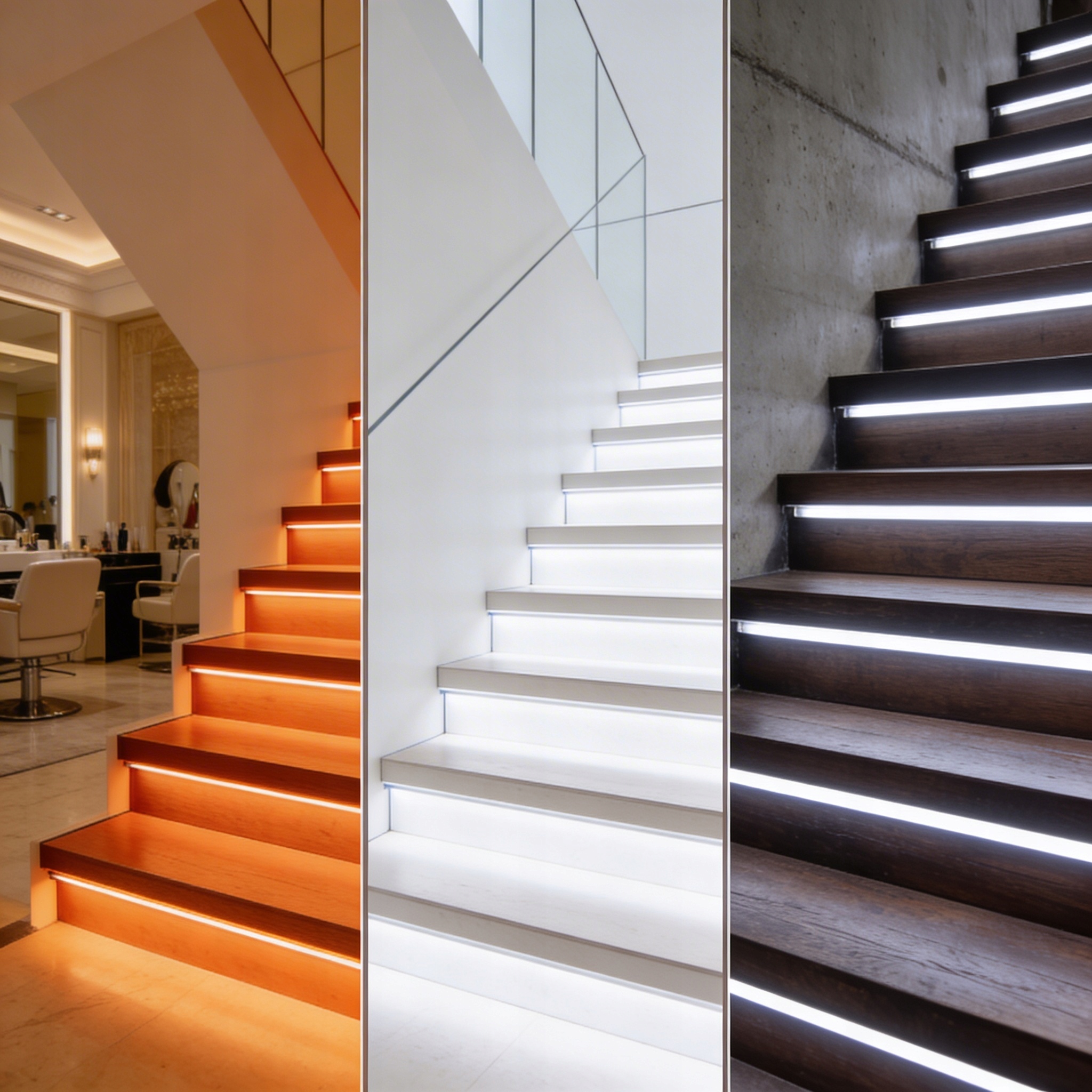 Komplet 8x Led lišta na schody Led schodišťové osvětlení Na Míru 6500K