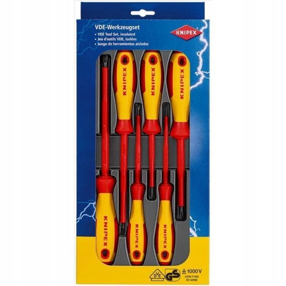 Knipex sada šroubováků Vde 1000V, Pl+ph, 6-dílná, Din En/iec 60900, 002012V