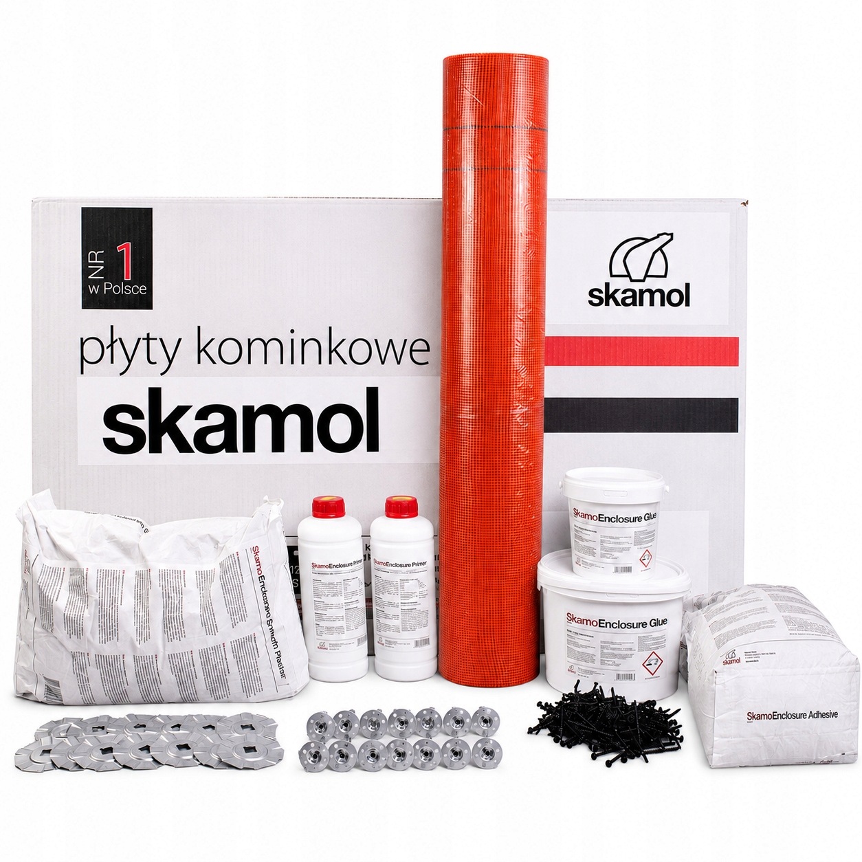 Płyta kominkowa Skamol 18 sztuk 1000x610x30 mm 10,98m2 zestaw z akcesoriami