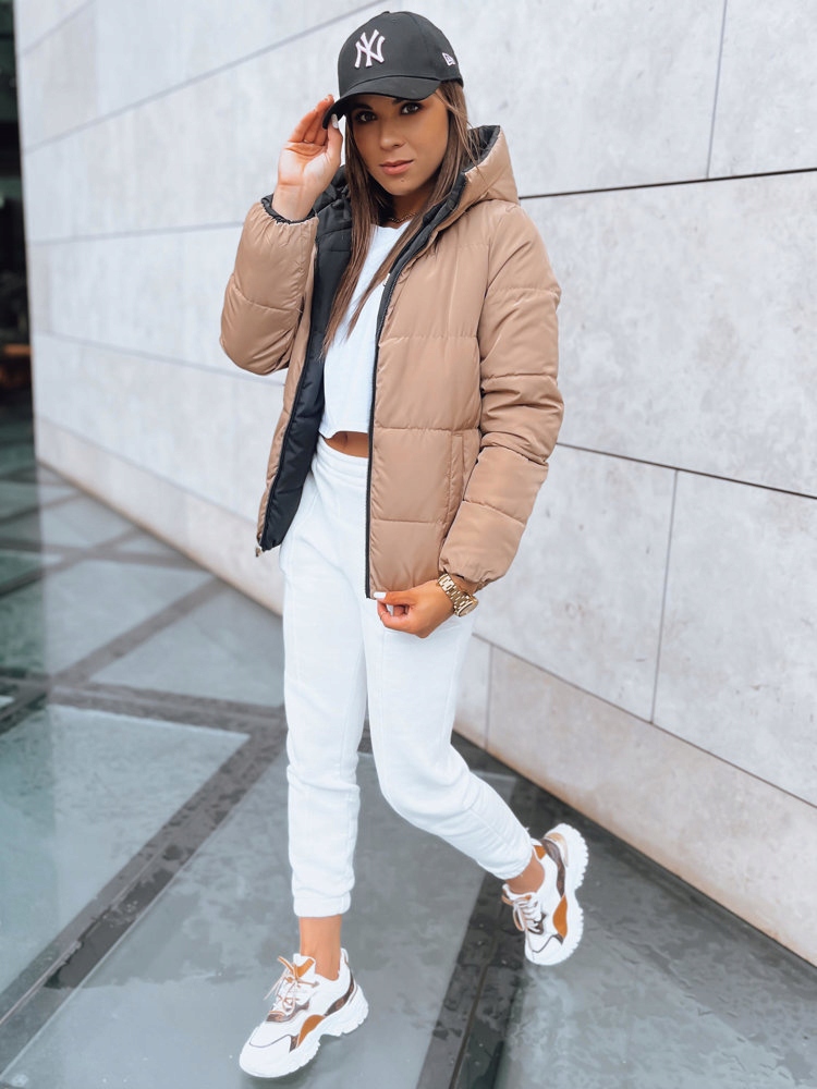 DWUSTRONNA PUCHOWA KURTKA ZIMOWA Z KAPTUREM CZARNA ty3695 - XXL Kolor czarny