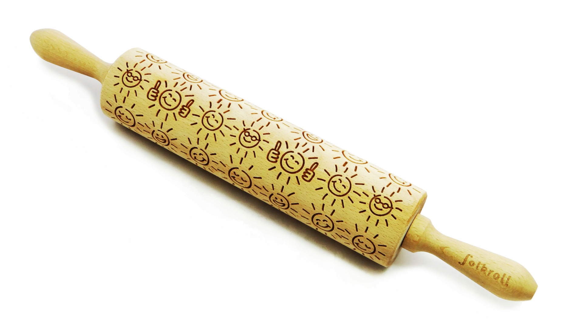 Wałek grawerowany wzór SŁONECZNE UŚMIECHY, duży Marka Folkroll