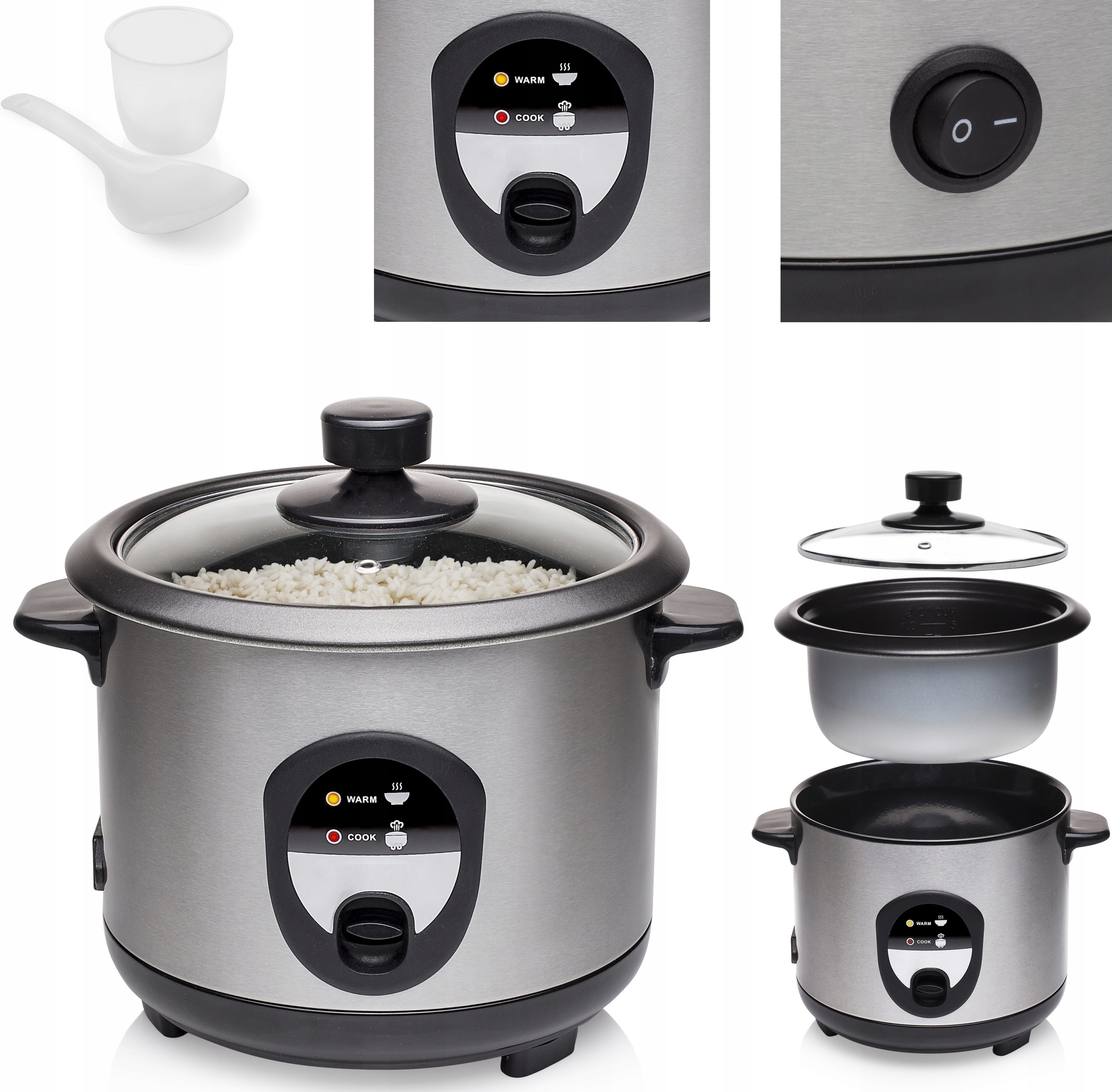 Elektryczny energooszczędny Multi Garnek Do Gotowania Ryżu Ryżowar 1L Rvs