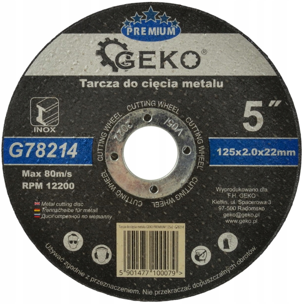 

Tarcza Do Cięcia Metalu 125/2mm Tarcze 125mm Geko