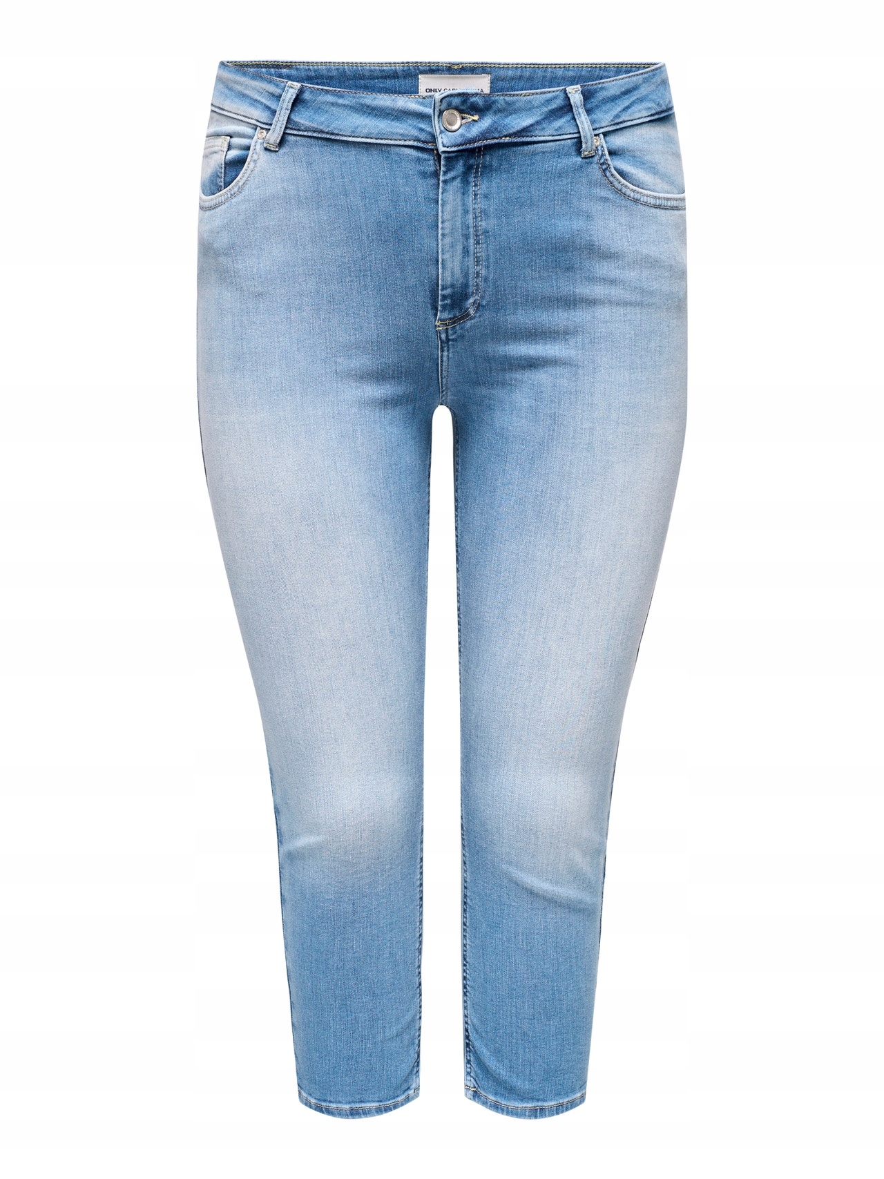 Only Plus Size Džíny Úzké Nohavice 7/8 Ve Středním Stavu Modré 54/32 6CA