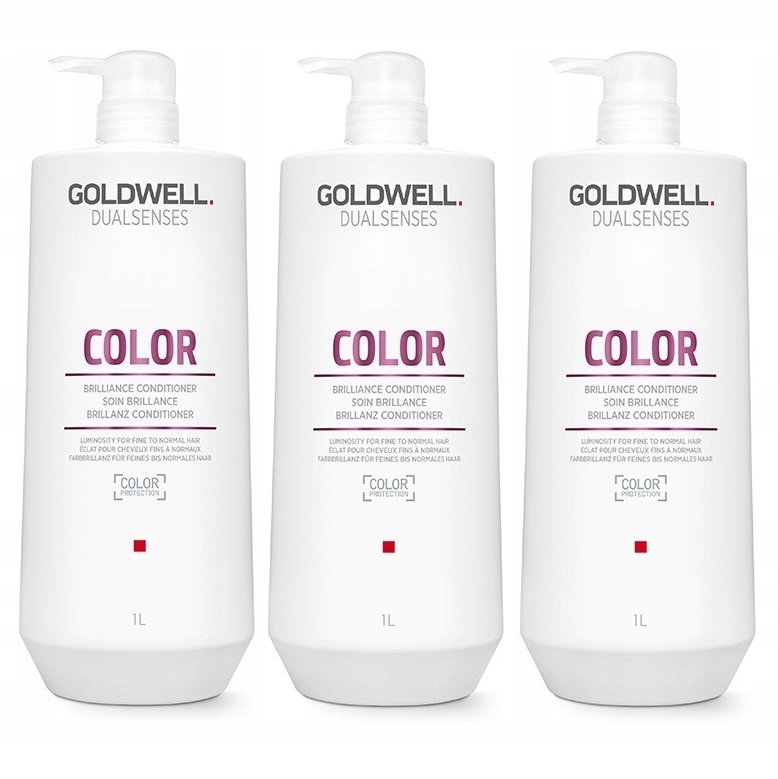 Goldwell Ds Color Brilliance kondicionér 3x 1000 ml ochrana barvy a lesk