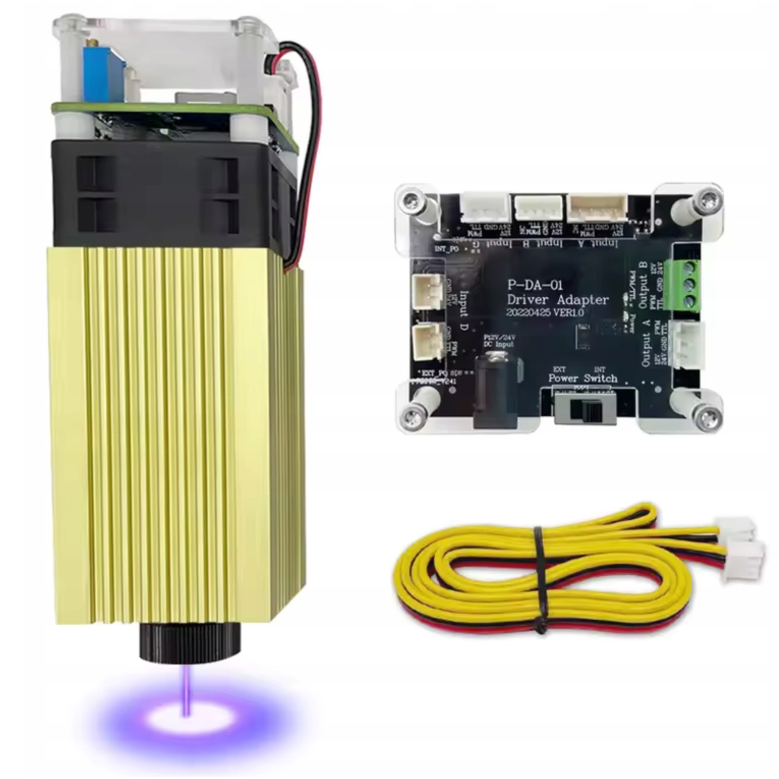 Laserová hlava pro gravírování Modul 40W 450nm Řezání dřeva a kovu