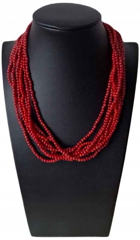 Korál Červený Přírodní Náhrdelník Etnické Šňůry Inspirace