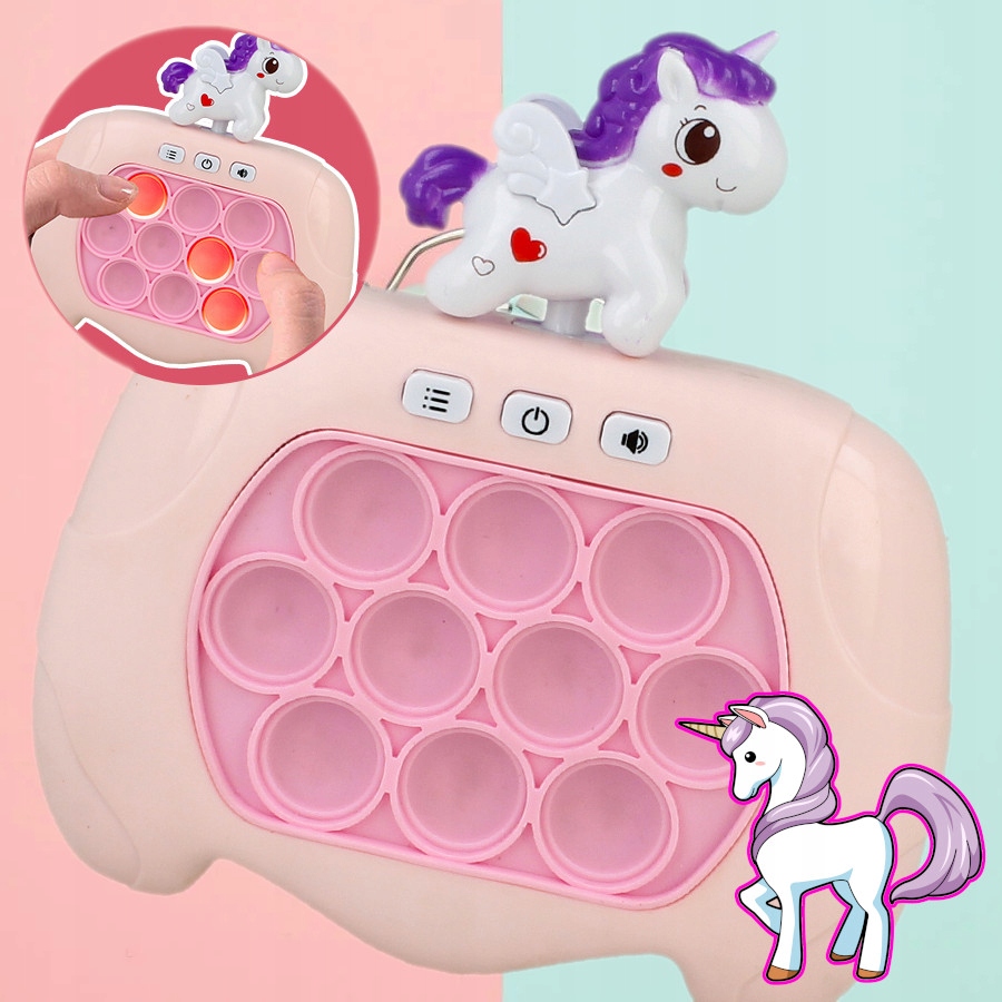 GRA POP IT KONSOLA ELEKTRYCZNA ANTYSTRESOWA GIERKA ZRĘCZNOŚCIOWA POPIT LED Bohater Inny