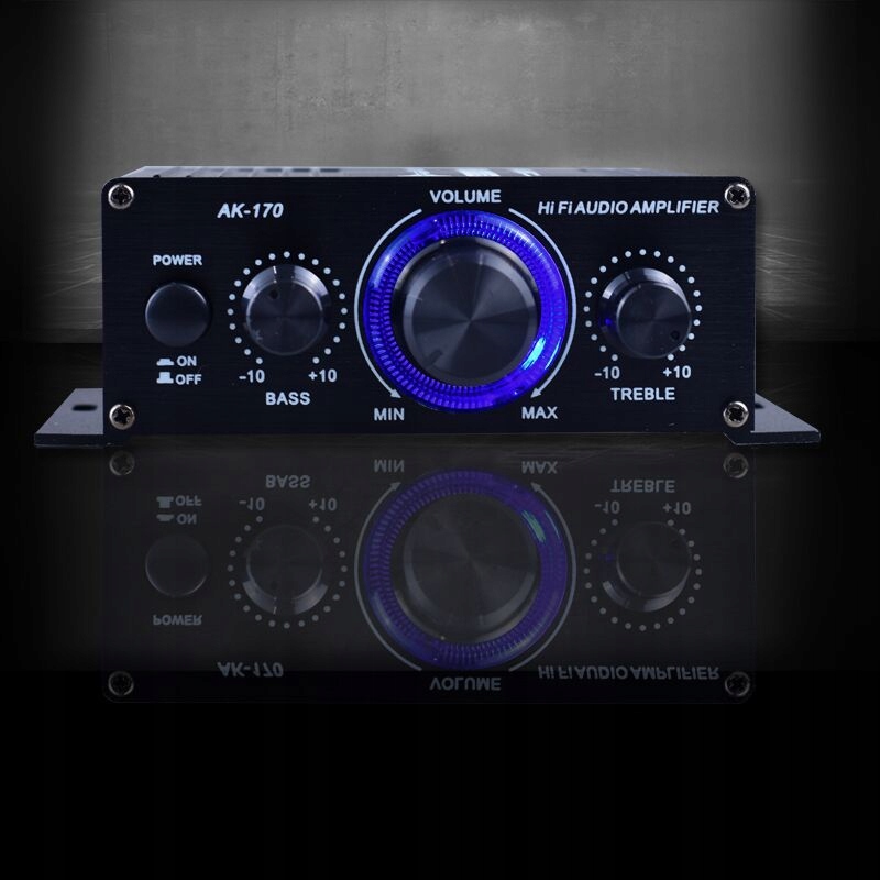 MINI WZMACNIACZ STEREO BLUETOOTH 5.1 GŁOŚNIKÓW AUTO HIFI AUDIO AK-170 DC12V Model AK170