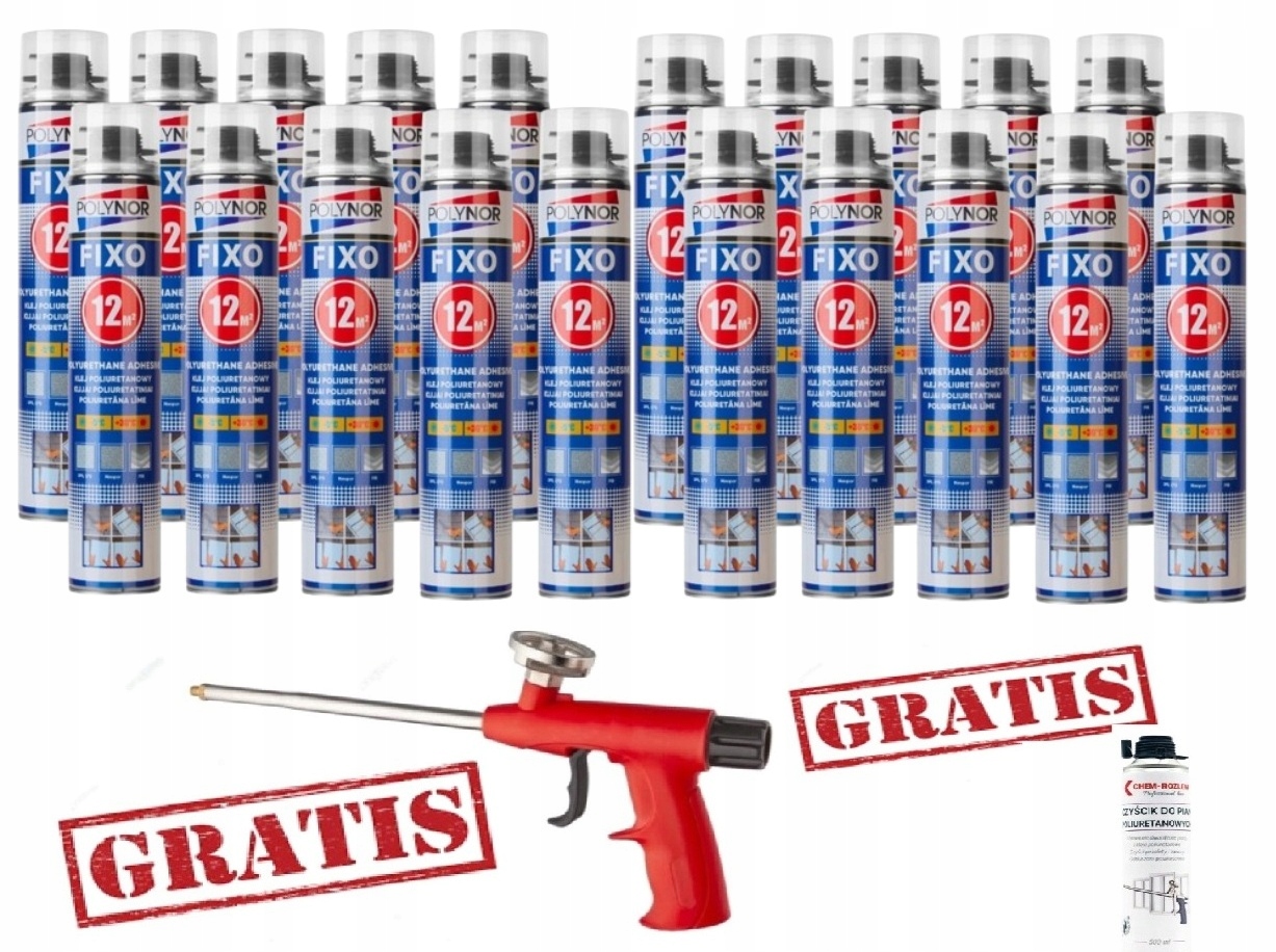 20x Klej do Styropianu 850g piano klej do styropianu pianoklej +gratisy