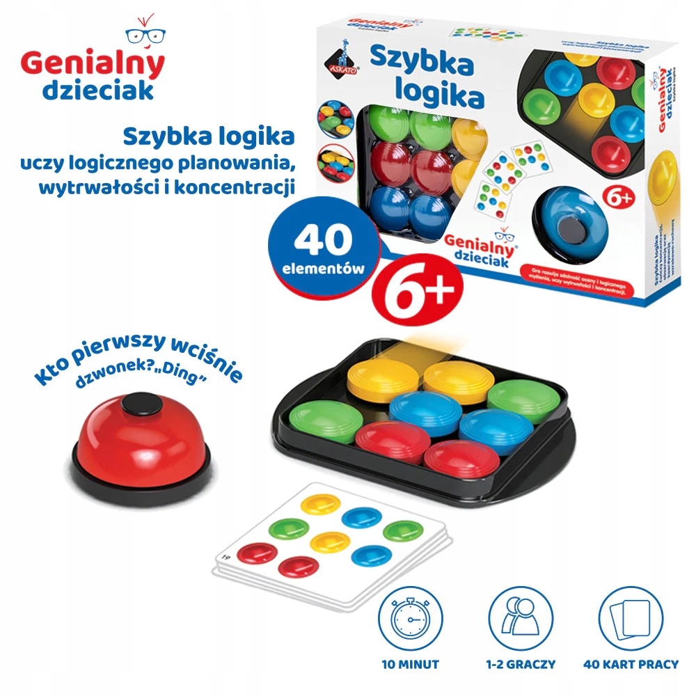 Genialny dzieciak Szybka logika Askato 40 el. Kod producenta 117935