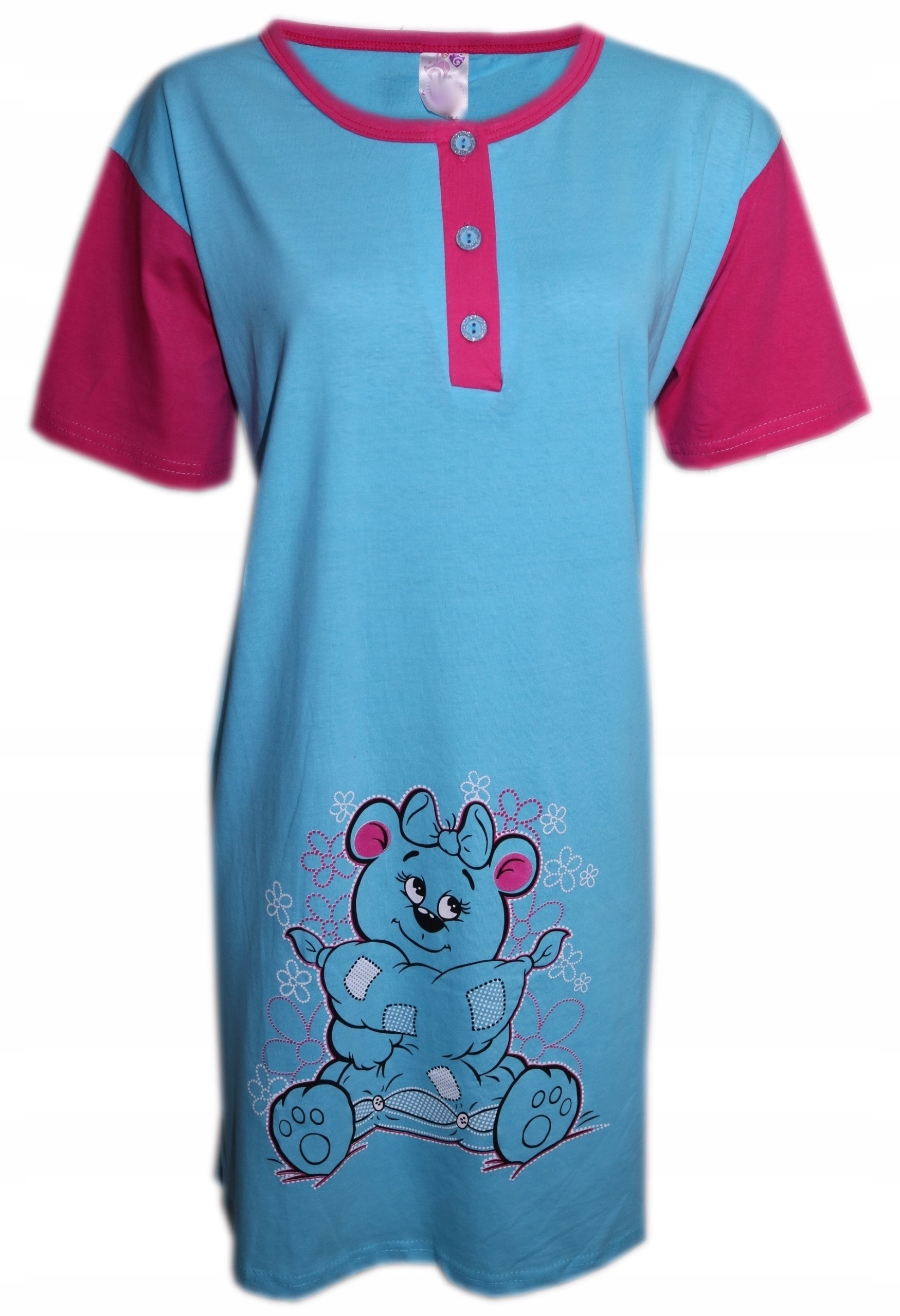 Koszula nocna damska z krótkim rękawem L