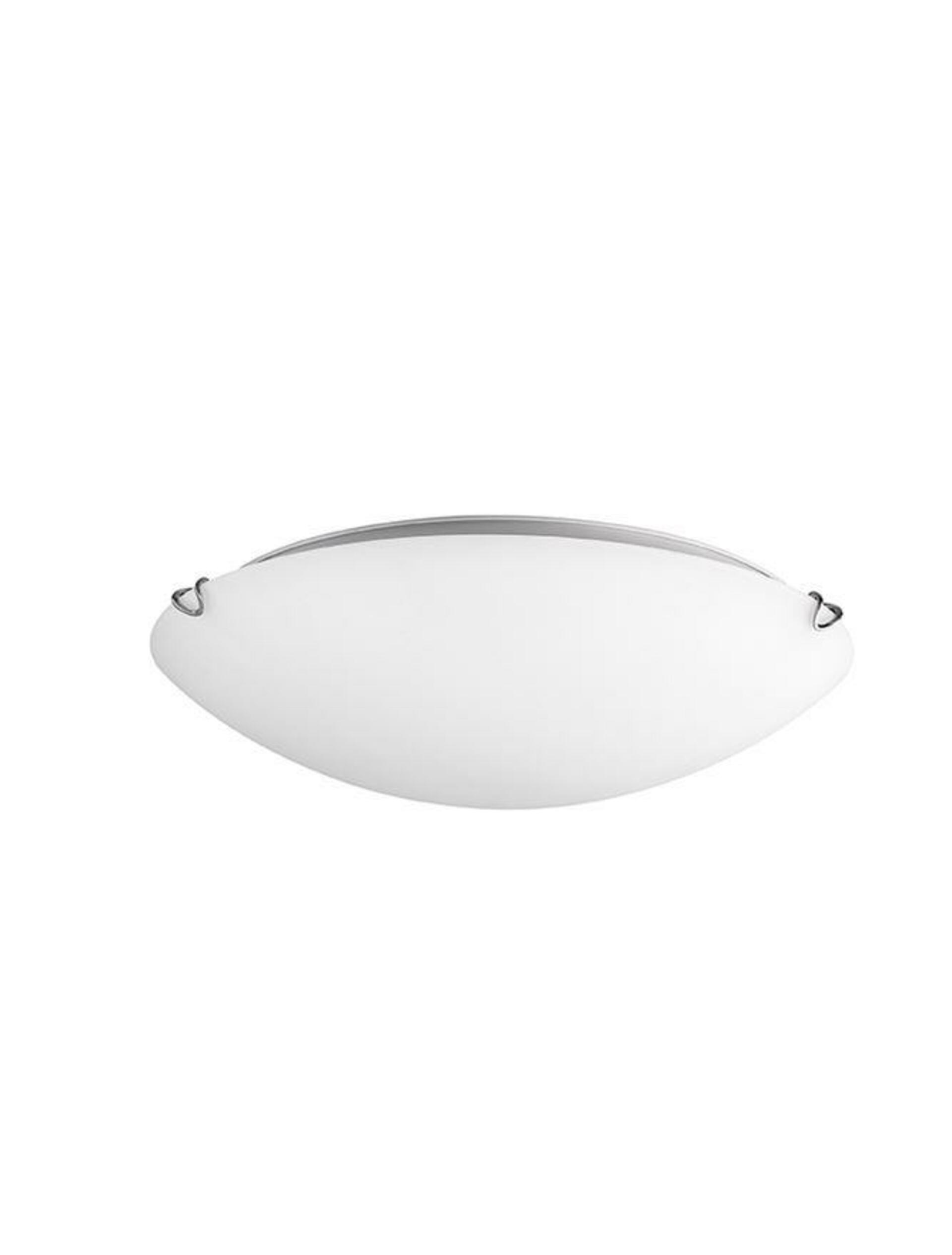 Nova Luce stropní svítidlo Anco matné bílé sklo chromovaný kov E27 2x12W 60