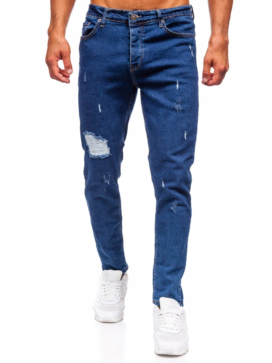 Pánské Džínové Kalhoty Slim Fit Tmavě Modré 6553 DENLEY_30/S