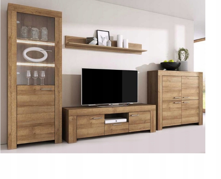 Meblościanka SKY Meble do pokoju salonu LED